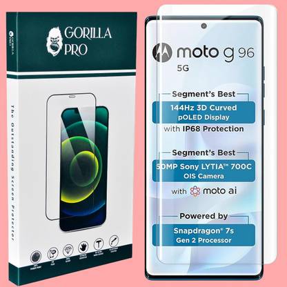 GORILLA PRO Edge To Edge Tempered Glass for Moto MOTOROLA G96 5G