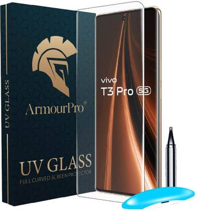 ArmourPro Edge To Edge Tempered Glass for Vivo T3 Pro 5G, Vivo T3 Pro, Vivo T3Pro 5G, Vivo T3Pro, T3 Pro 5G, T3 Pro