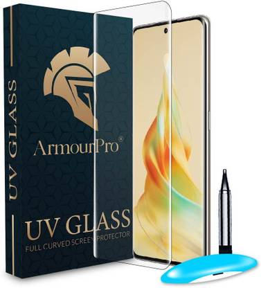 ArmourPro Edge To Edge Tempered Glass for Oppo Reno 8T 5G, Oppo Reno 8T, Reno 8T 5G, Reno 8T, UV Glue Screenguard