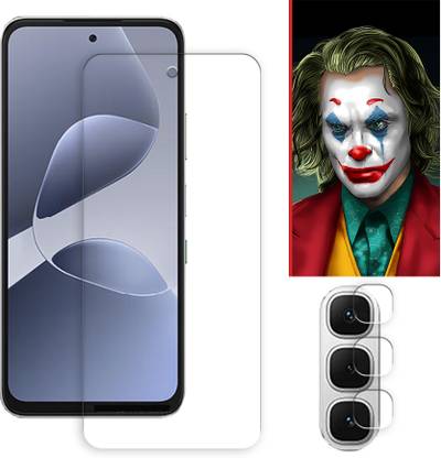 SOMTONE Edge To Edge Tempered Glass for Infinix Hot 60i 4G Tempered Glass Screen Protector | Anti-Scratch | Edge to Edge Full Coverage | 9H Hardness ( 1 FRONT SCREEN GUARD + 1 CAMERA LENS PROTECTOR + 1 FREE BACK EMBOSSED SKIN026 )