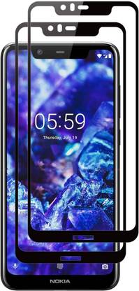 HIE POWER Edge To Edge Tempered Glass for Nokia 5.1 Plus / X5 -Screen Protector Full HD Quality Tempered Glass Anti-Scratch Edge to Edge Coverage with Easy Installation Kit