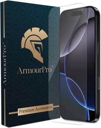 ArmourPro Edge To Edge Tempered Glass for iPhone 17, Apple iPhone 17, iPhone 16 Pro, Apple iPhone 16 Pro, Clear Transparent Glass without Black Border