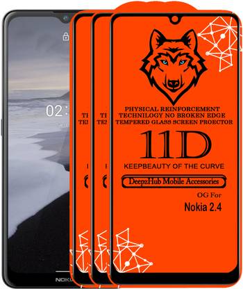 DeepzHub Edge To Edge Tempered Glass for Nokia 2.4