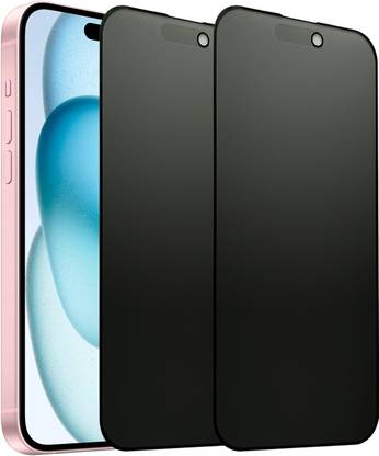 Hamz Edge To Edge Tempered Glass for iPhone 15 Plus Matte Privacy Glass Protector