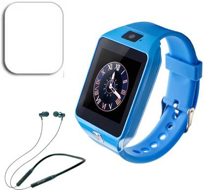 6NINESTORE Edge To Edge Tempered Glass for DZ09 Bluetooth 4G Support Calling Camera Smartwatch sim support T336 Smartwatch (Black Strap, Free Size)