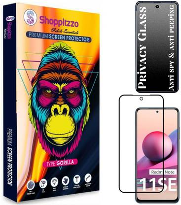 Shoppitzzo Edge To Edge Tempered Glass for REDMI Note 11 SE**Privacy-Anti Spy-Anti Peeping**/Millitary Grade Tempered Glass/Full Screen Coverage-Edge to Edge/9H Hardness/With Easy Installation Kit