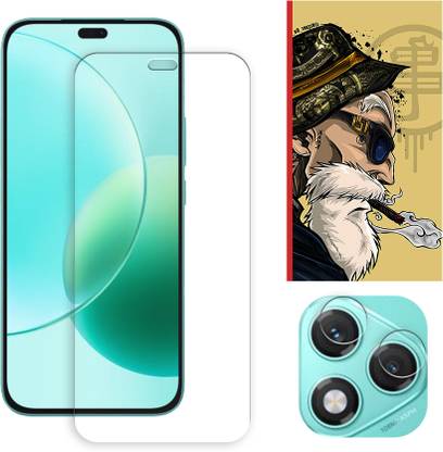 ARBAN Edge To Edge Tempered Glass for Honor 400 Lite 5G Tempered Glass Screen Protector | Anti-Scratch | Edge to Edge Full Coverage | 9H Hardness ( 1 FRONT SCREEN GUARD + 1 CAMERA LENS PROTECTOR + 1 FREE BACK EMBOSSED SKIN001 )