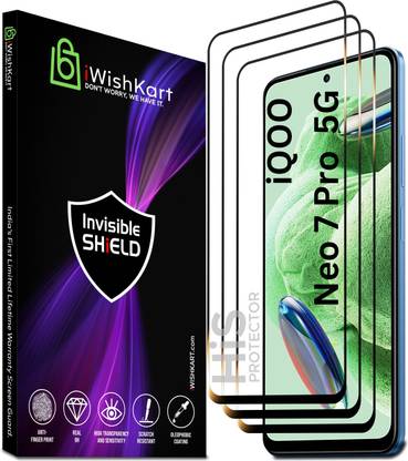 iWishKart Edge To Edge Tempered Glass for IQOO Neo 7 Pro, IQOO Neo 7 Pro 5G, IQOO Neo 7, Gorilla Glass, iq neo7pro