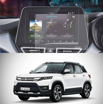 Wishguard Edge To Edge Screen Guard for Company Fitted, Maruti Suzuki New Brezza Zxi Plus Dual Tone SmartPlay Pro+ Car Dashboard Touch Screen & Navigation System (Glossy :1)