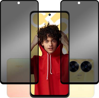PhoneBukket Edge To Edge Tempered Glass for Realme C55 Privacy Screen Guard