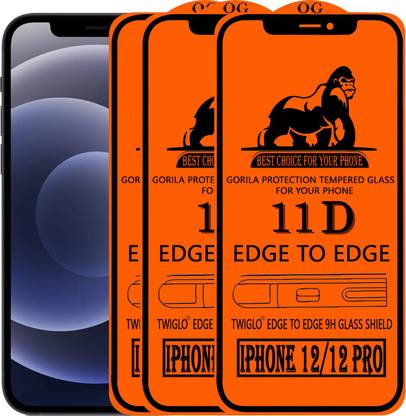 TWIGLO Edge To Edge Tempered Glass for apple IPHONE 12