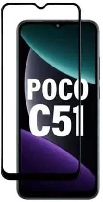 Mersal Edge To Edge Tempered Glass for POCO C51, Smudge-Resistant