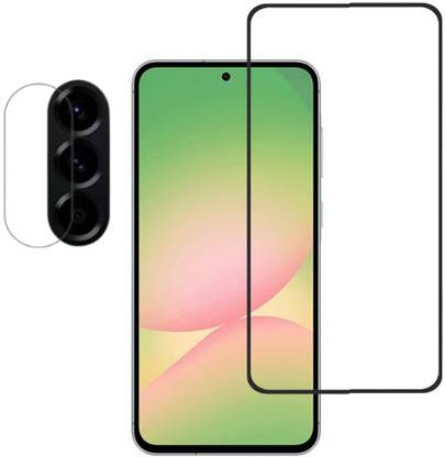 ISAAK Edge To Edge Tempered Glass for Samsung Galaxy A56 5G Edge to Edge, Tempered Glass&Camera Lens Protector(COMBO PACK)