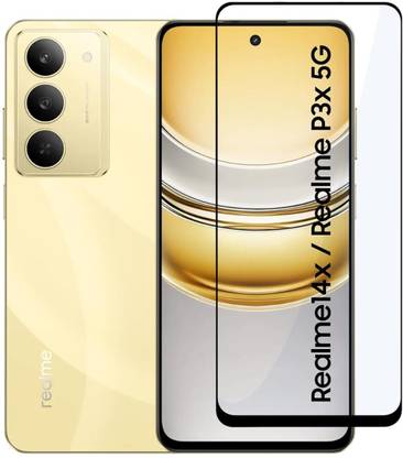 EITANSHA CREATION Edge To Edge Tempered Glass for Realme P3x 5G, realme P3x, Realme 14x 5G, realme 14x