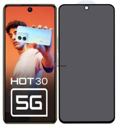 Blate Edge To Edge Tempered Glass for Infinix Hot 30 5G, DelhiGear Glass, Privacy Screen Protector, Privacy Tempered Glass, Screen Guard, Mobile Glass