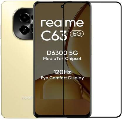 NKCASE Edge To Edge Tempered Glass for Realme C63 5G, realme C63 5G