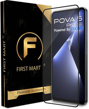 FIRST MART Edge To Edge Tempered Glass for Tecno Pova 5 Pro 5G, Tecno Pova 5 Pro, Pova 5 Pro