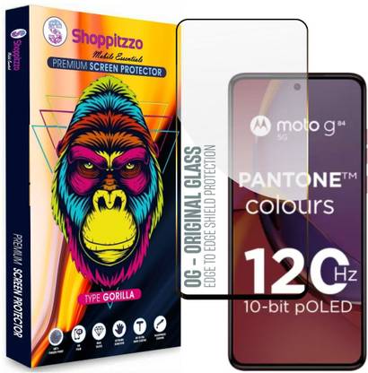 Shoppitzzo Edge To Edge Tempered Glass for Motorola G84 5G(6.55 Inch)**DuraGlass**Millitary Grade-Anti Explosion-Tempered Glass/Full Screen Coverage-Edge to Edge/9H Hardness/With Easy Installation Kit