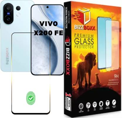 BizzBoxx Edge To Edge Tempered Glass for Vivo X200 FE 5G, vivo X200 FE, 200 FE, vivo X200 FE Gaming Glass, temper glass, 11D temper glass, screen guard, temper glass, Fingerprint Working, 6.31 inch With Installation Kit