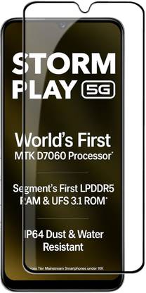 NKCASE Edge To Edge Tempered Glass for Lava Storm Play 5G
