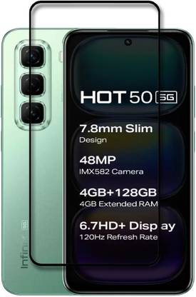 NKCASE Edge To Edge Tempered Glass for Infinix Hot 50 5G, Infinix HOT 50 5G