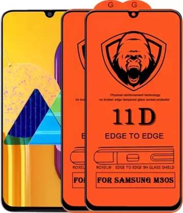HIE POWER Edge To Edge Tempered Glass for Samsung Galaxy M30S - (Gorilla Glass Full HD Glass)