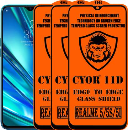 CYOR Edge To Edge Tempered Glass for REALME 5S