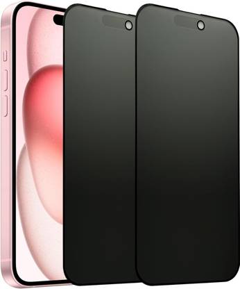 Hamz Edge To Edge Tempered Glass for iPhone 15 Matte Privacy Glass Protector