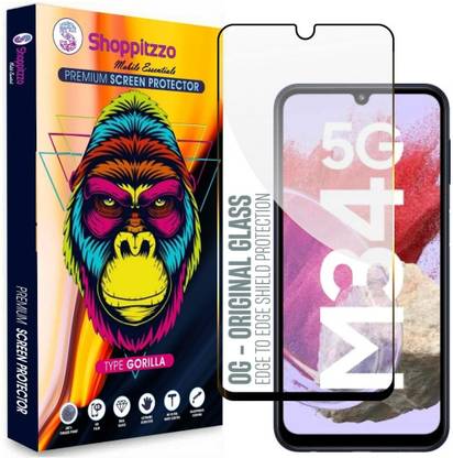Shoppitzzo Edge To Edge Tempered Glass for Samsung M34 5G**NeoShield**Millitary Grade-Anti Explosion-Tempered Glass/Full Screen Coverage-Edge to Edge/9H Hardness/With Easy Installation Kit