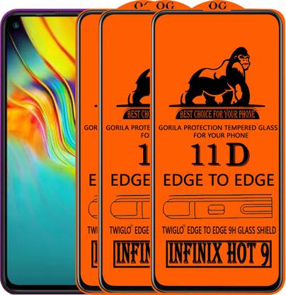 TWIGLO Edge To Edge Tempered Glass for INFINIX HOT 9
