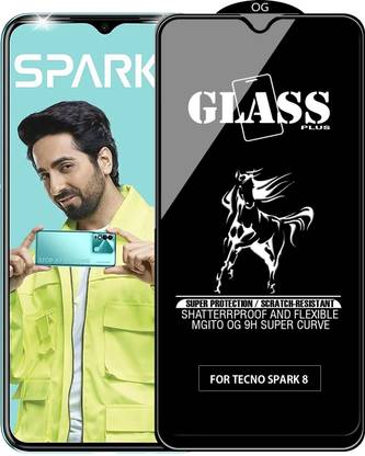 MGito Edge To Edge Tempered Glass for Tecno Spark 8