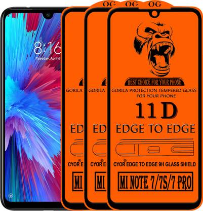 CYOR Edge To Edge Tempered Glass for REDMI NOTE 7 PRO