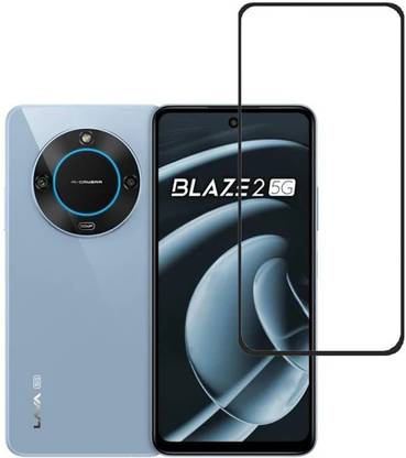 NaturalBuy Edge To Edge Tempered Glass for Lava Blaze 2 5G-- (with Easy Installation Kit) (Edge to Edge Coverage) (with Easy Installation Kit)