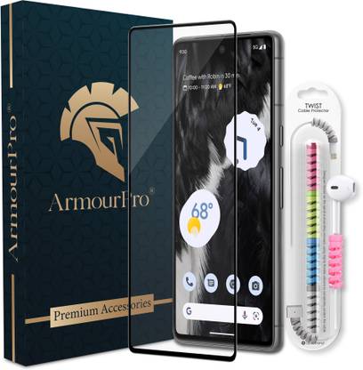 ArmourPro Edge To Edge Tempered Glass for Google Pixel 7 5G, Google Pixel 7, Pixel 7 5G, Pixel 7, Google 7 5G, 1 OG Tempered Glass with 1 Cable Protector