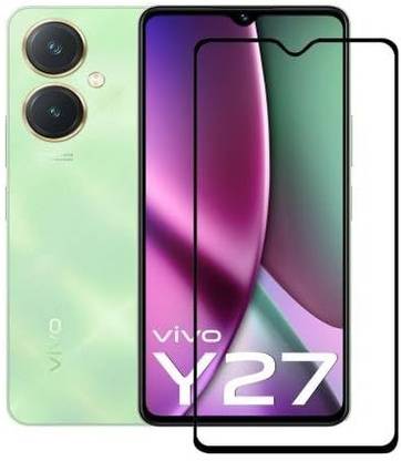 S-Softline Edge To Edge Tempered Glass for Vivo Y27, Full Screen Coverage (Except Edges) and Easy Installation Kit