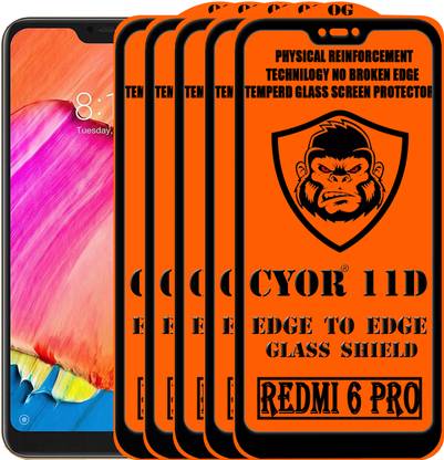 CYOR Edge To Edge Tempered Glass for Mi Redmi 6 pro