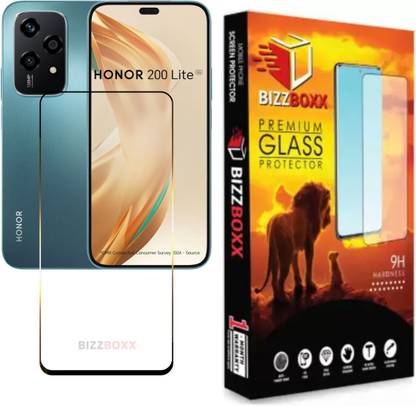 BizzBoxx Edge To Edge Tempered Glass for HONOR 200 Lite 5G, HONOR 200 Lite, HONOR 200Lite, 200 Lite, Precise Curved Edges, Scratch Guard, temper glass guard, screen guard, temper glass