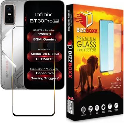 BizzBoxx Edge To Edge Tempered Glass for Infinix GT 30 Pro 5G+, Infinix GT 30 Pro, Infinix GT30 Pro, GT 30 Pro, Precise Curved Edges, Scratch Guard, temper glass guard, screen guard, 6.78 Inch With Installation Kit
