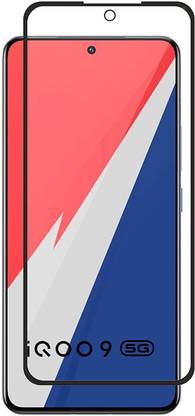 1DOLLAR Edge To Edge Tempered Glass for iQOO 9 5G-Anti Explosion-Tempered Glass/Full Screen Coverage-Edge to Edge/9H Hardness/With Easy Installation Kit