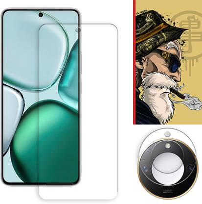 SOMTONE Edge To Edge Tempered Glass for Honor X9c Smart 5G Tempered Glass Screen Protector | Anti-Scratch | Edge to Edge Full Coverage | 9H Hardness ( 1 FRONT SCREEN GUARD + 1 CAMERA LENS PROTECTOR + 1 FREE BACK EMBOSSED SKIN001 )