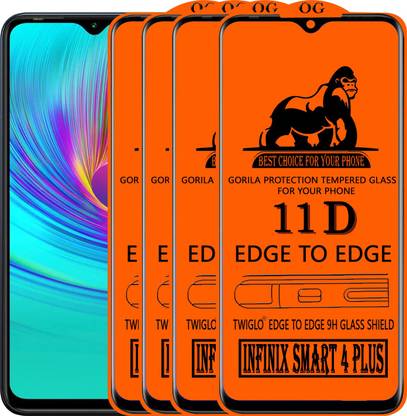 TWIGLO Edge To Edge Tempered Glass for INFINIX SMART 4 PLUS