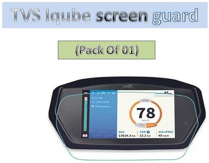 TICHUK Front and Back Tempered Glass for TVS IQUBE SCOOTER