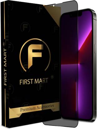 FIRST MART Edge To Edge Tempered Glass for iPhone 13 Pro, Apple iPhone 13, iPhone 14, iPhone 16E Privacy Anti Spy Guard