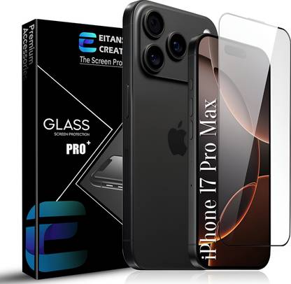 EITANSHA CREATION Edge To Edge Tempered Glass for iPhone 17 Pro Max, Apple iPhone 17 Pro Max
