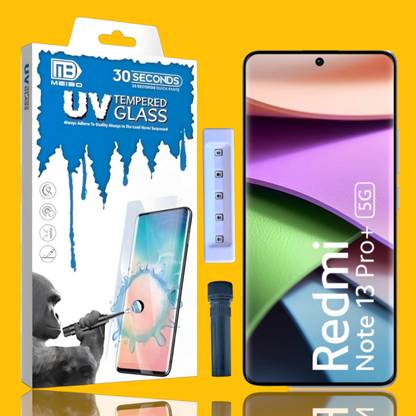 KadWaniya Edge To Edge Tempered Glass for Xiaomi 13 Pro Plus, Xiaomi 13 Pro+ 5G, Meibo Series 3D Curved (30 Seconds Quick Paste) High Quality UV Liquide Glue Glass with Easy Installation Kit-459