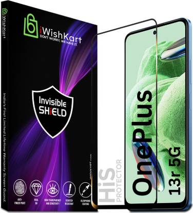 iWishKart Edge To Edge Tempered Glass for OnePlus 13R 5G, OnePlus 13R, 1+13R 5G, 1+13R, 13 r, Military grade Edge to Edge Premium gorilla temper / tg black glass screenguard with Self Installation Guide - Wet & Dry wipes, Dust Absorber [With Warranty] mobile ka gilas cover, OnePlus 13R 5g