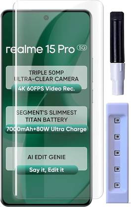 NKCASE Edge To Edge Tempered Glass for Realme 15 Pro 5G, realme 15 Pro 5G, (UV)