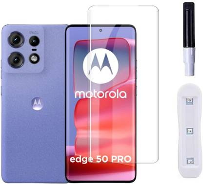 Gorilla Cases Edge To Edge Tempered Glass for Motorola Edge 50 Pro 5G, MotorolaEdge50Pro5G (Premium Technology UV Glass With Installation Kit)