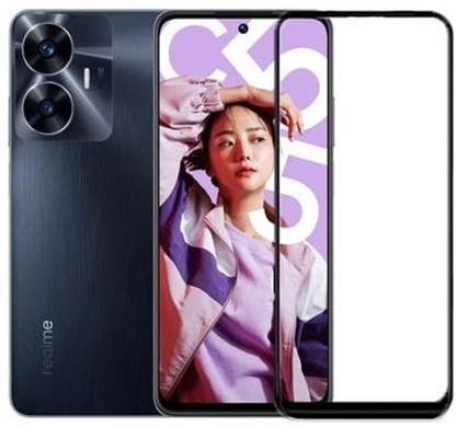 A-Allin1 Edge To Edge Tempered Glass for Realme C55 2023, Edge to Edge HD Quality Full Screen Coverage