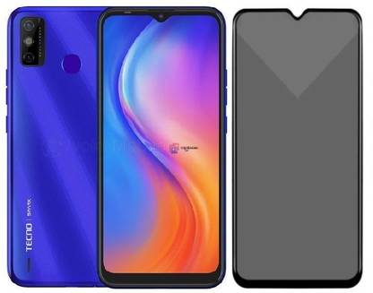 Resolute Edge To Edge Tempered Glass for Tecno Spark Go 2021, DelhiGear Glass, Privacy Screen Protector, Privacy Tempered Glass, Screen Guard, Mobile Glass